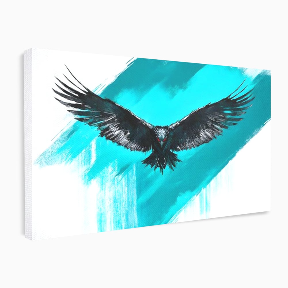 Tablou canvas cu tablou canvas cu vultur in zbor, fara rama, pe sasiu de lemn